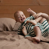 SUMMER SLEEPY SUIT | Peppermint Holiday Stripe-Extra Img - 2