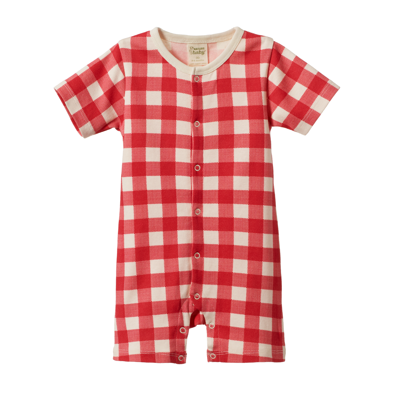 SUMMER SLEEPY SUIT | Red Crispin Check-Web-front