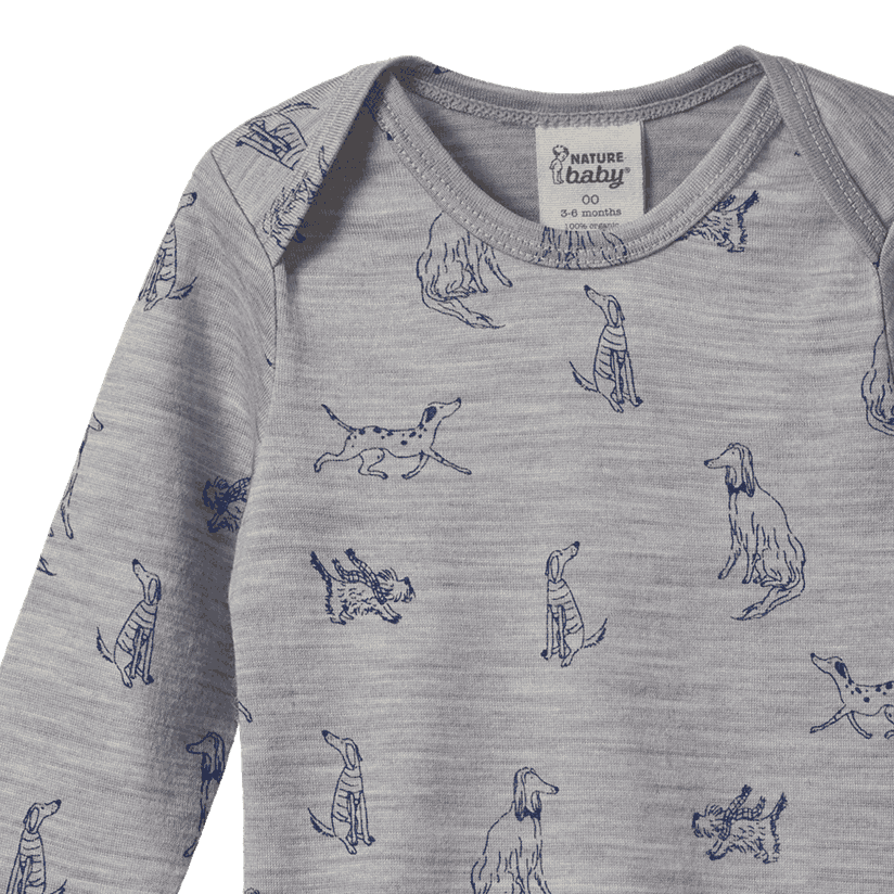 MER ESS L/S BODYSUIT | Best Friend Print Merino-Extra Img - 2