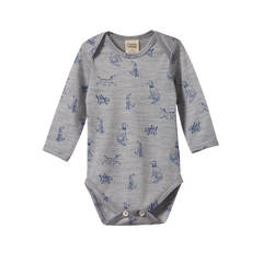 MER ESS L/S BODYSUIT | Best Friend Print Merino-Web-front