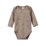 MER ESS L/S BODYSUIT | Bramble Burrow Print Merino-Web-front