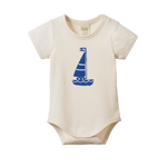 STRETCH JERSEY S/S BODYSUIT | Sail Boat Print-Web-front