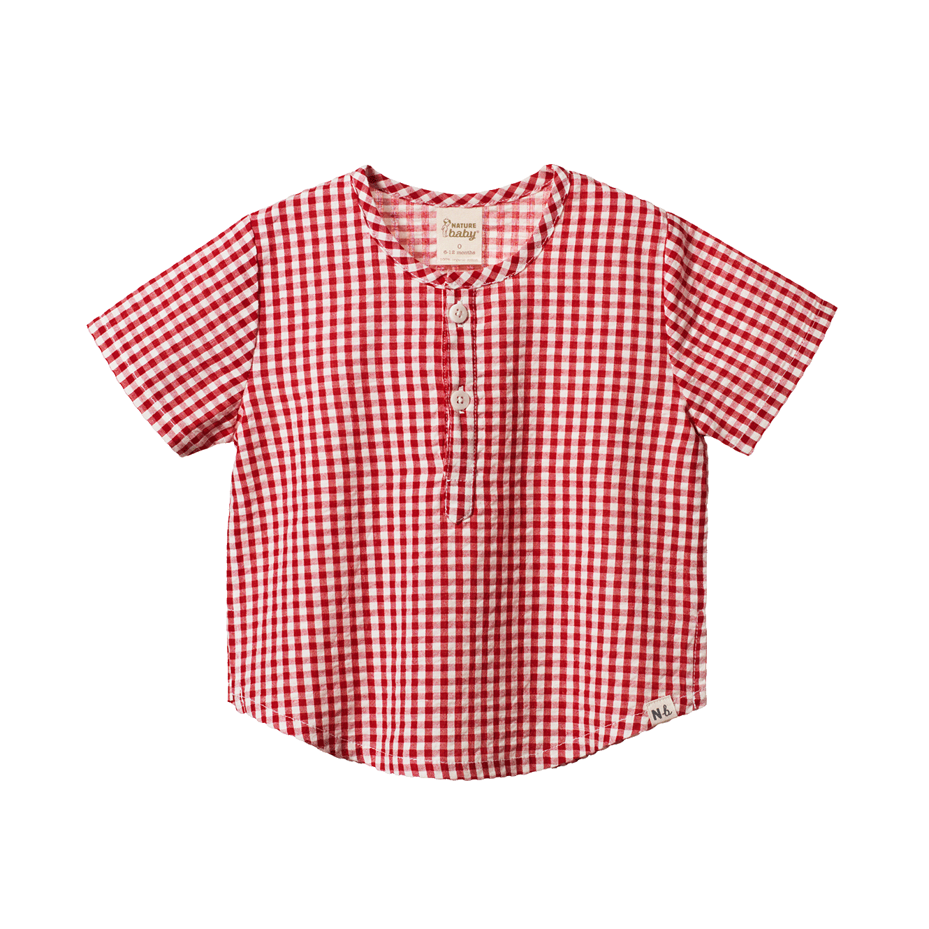 S/S CARAVAN SHIRT GINGHAM | Red Check-Web-front