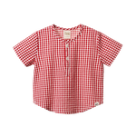 S/S CARAVAN SHIRT GINGHAM | Red Check-Web-front