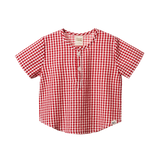 S/S CARAVAN SHIRT GINGHAM | Red Check-Web-front