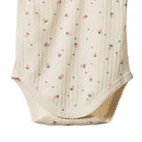 S/S KIMONO BODYSUIT POINTELLE | Posey Blossom Print-Extra Img - 1