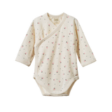 L/S KIMONO BODYSUIT POINTELLE | Posey Blossom Print-Web-front