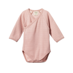 L/S KIMONO BODYSUIT POINTELLE | Rose Bud-Web-front