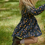 L/S TWIRL DRESS | Navy Pollyanna Print-Web-hover