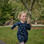 L/S TWIRL DRESS | Winter Berry Navy Print-Web-hover