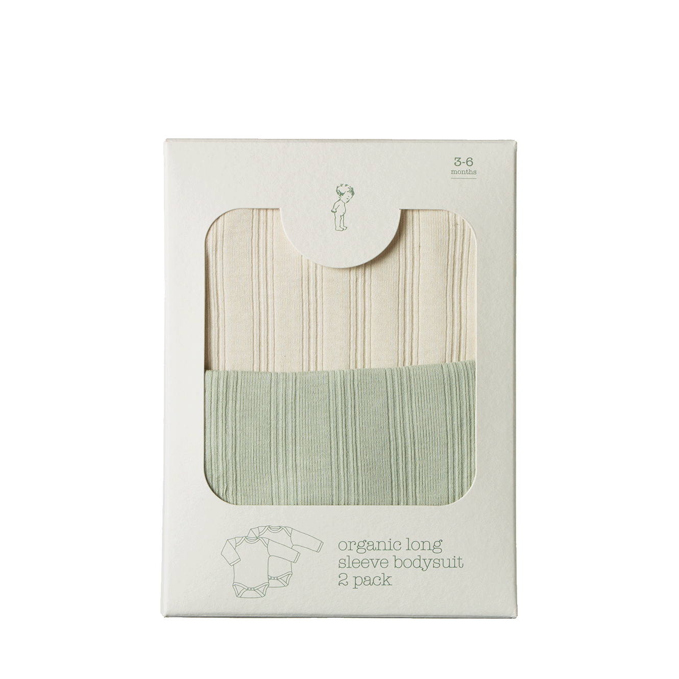 L/S BODYSUIT DERBY 2 PACK | Natural/Sea-Extra Img - 3