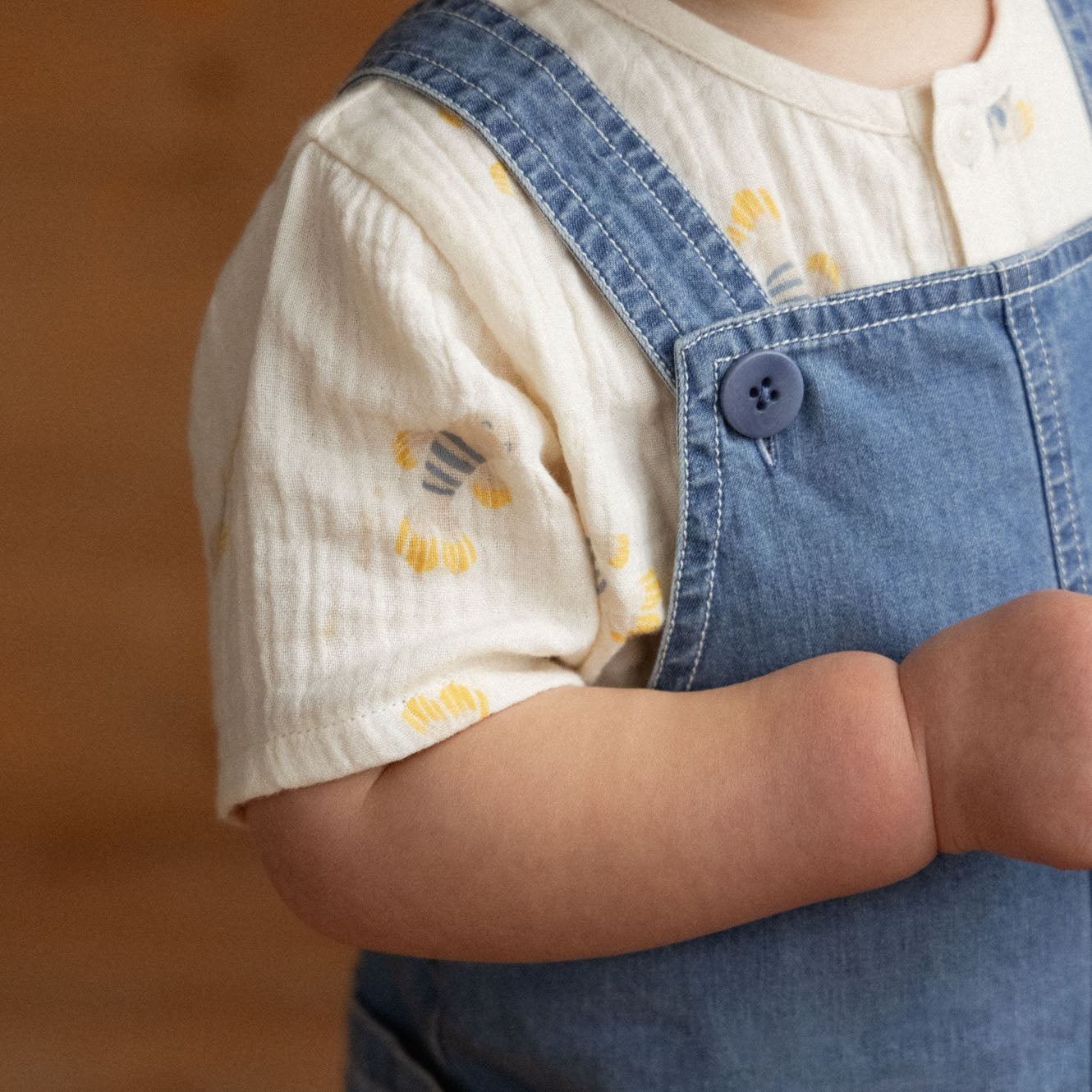 TUCKER SHORTIE OVERALLS CHAMBRAY | Sky-Extra Img - 1