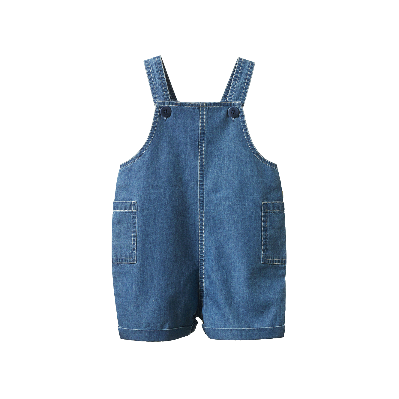 TUCKER SHORTIE OVERALLS CHAMBRAY | Sky-Web-front