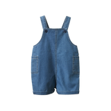 TUCKER SHORTIE OVERALLS CHAMBRAY | Sky-Web-front