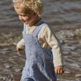 TUCKER SHORTIE OVERALLS LINEN | Blue Stripe-Web-hover