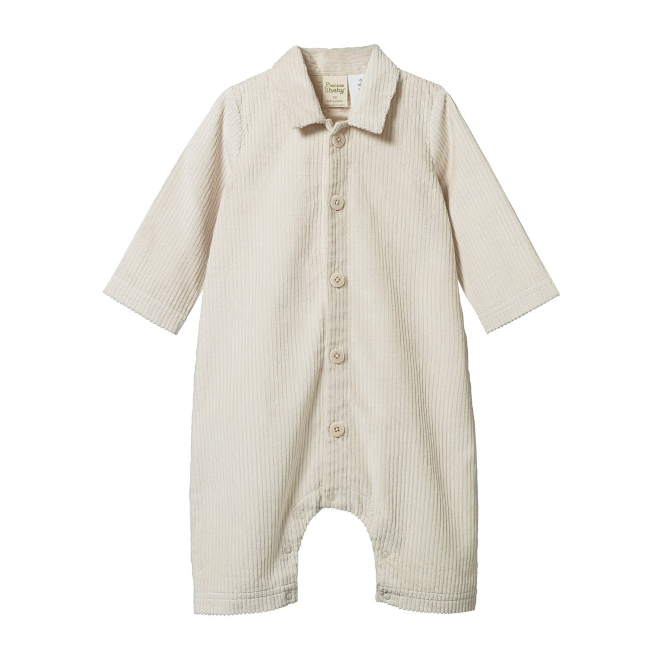 WALTER ROMPER CORD | Ecru-Web-front