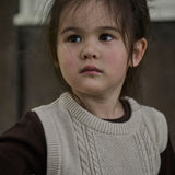 WALTER VEST | Oatmeal Marl Cable Knit-Extra Img - 1