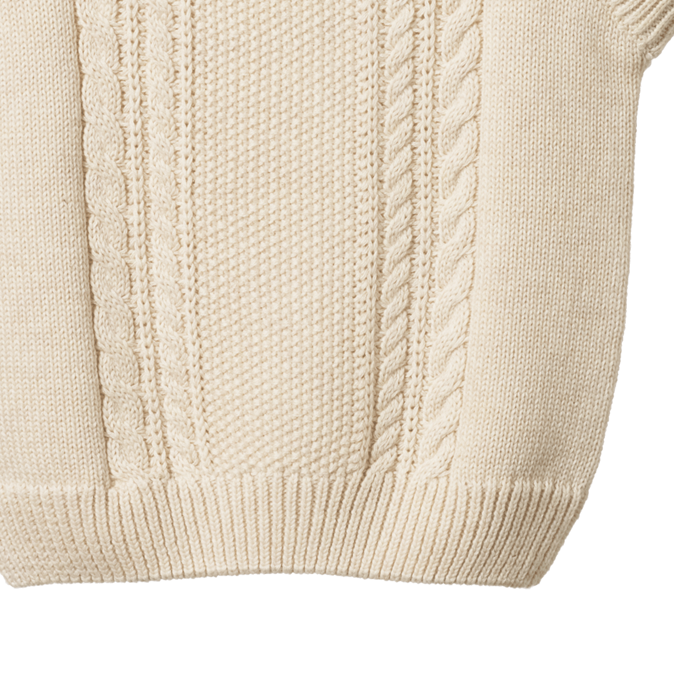 WALTER VEST | Oatmeal Marl Cable Knit-Extra Img - 5