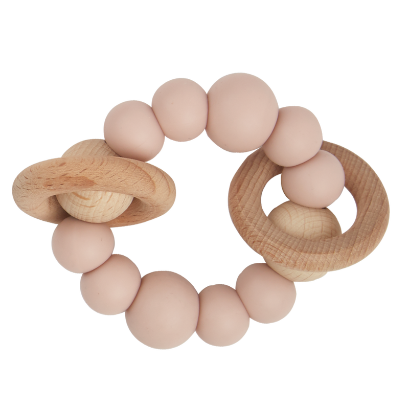 Wooden silicone teether clearance