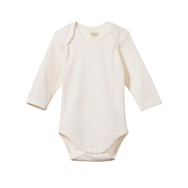 Buy Pointelle Long Sleeve Bodysuit Online in New Zealand Nature baby