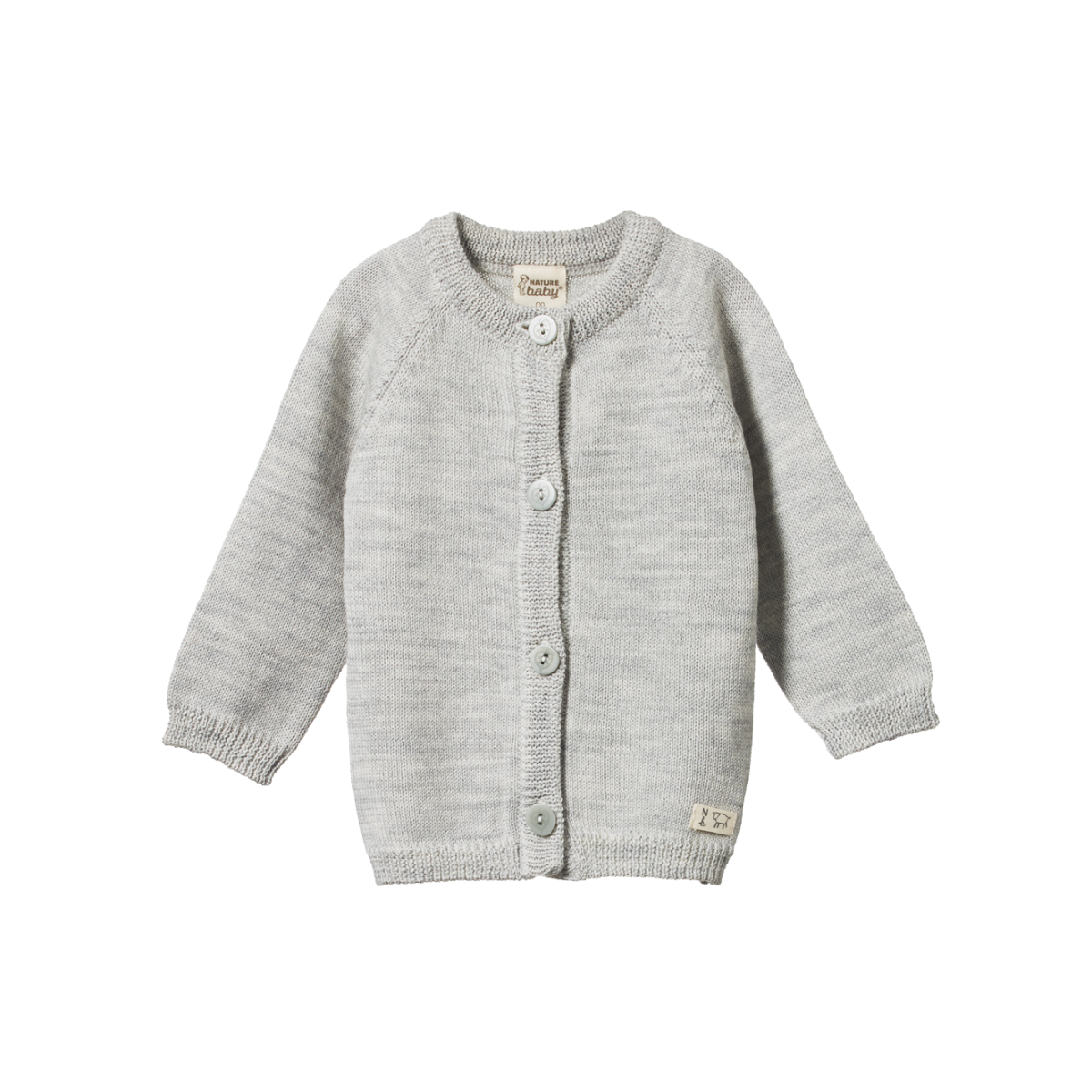 Grey knitted hot sale cardigan baby