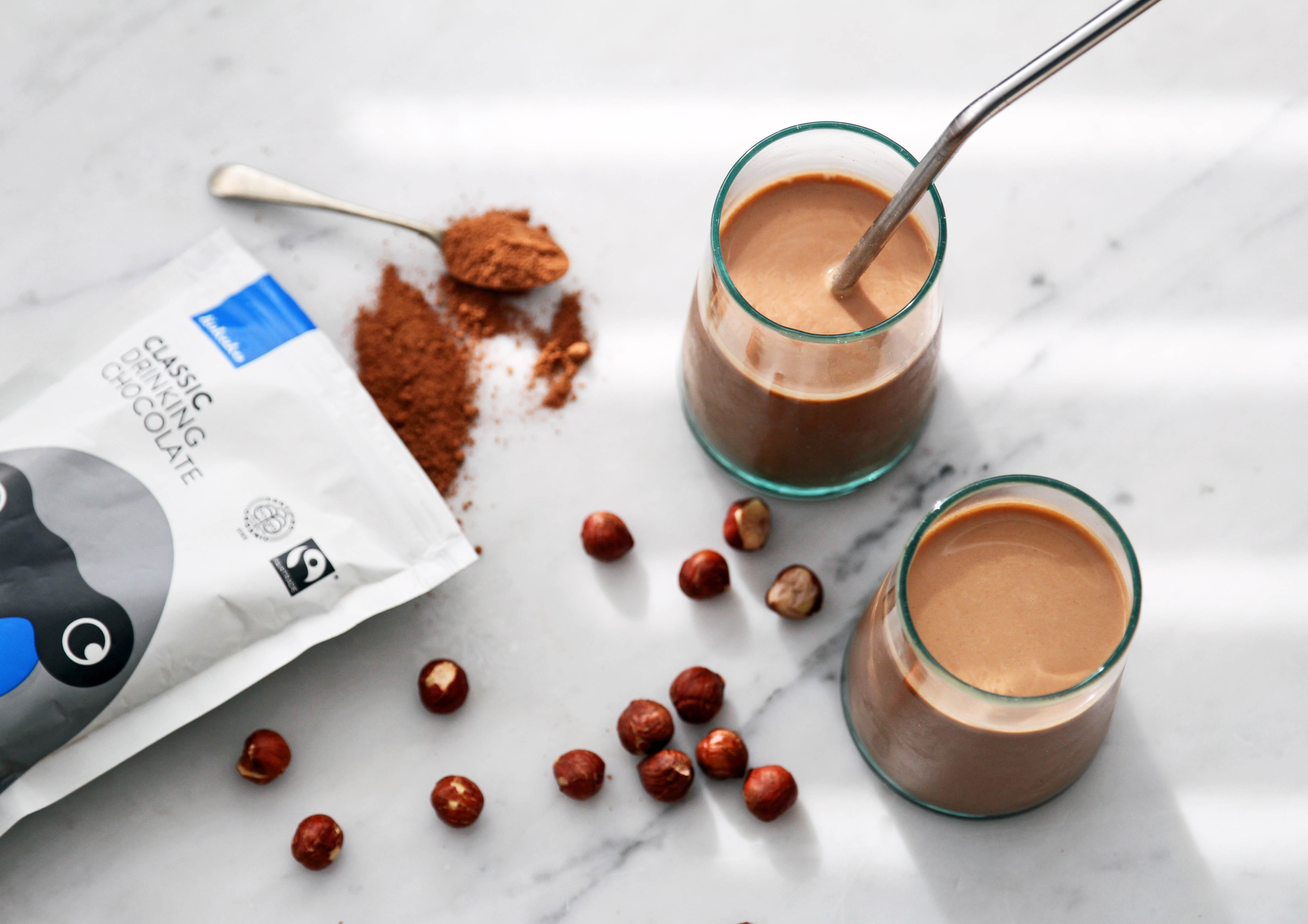 recipe: roasted hazelnut & chocolate milk